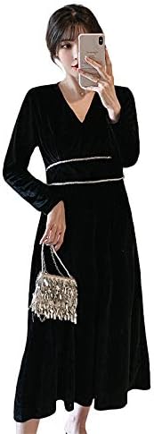 レディース 長袖 ベロアワンピース ひざ下丈 ａライン カシュクール きれいめ 黒 Ll 3l 4l 5l 6l 大きいサイズ ワンピース チュニック 通販 Amazon