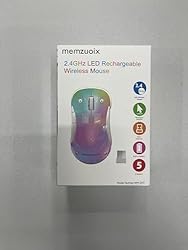 memzuoix 2.4G LED Wireless Mouse, Rechargeable