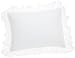 Fresh Ideas Ruffled Bed Pillow Shams with Embroidered Eyelet Detail, Standard, White, 2-Pack