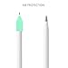 MoKo Pencil Cap Holder for Apple Pencil Cap, [3-Piece] Premium Soft Silicone Elastic Apple Pencil Cap Holder + Lightning Cable Adapter + Nib Cover for Apple iPad Pro Pencil, GREEN (Glow in Dark)
