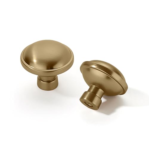 khtumeware 10 Pack 1-1/4 inch Brushed Brass Cabinet