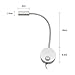 Lysed Bed Light - Flexible Wall Mount Reading Lamp with Switch and Plug in Cord (3W, Warm White)