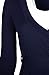 Bon Rosy Women's 3/4 Sleeve V-Neck Solid Maxi Wrap Dress 8163 Navy M