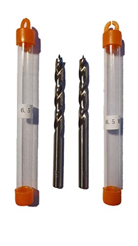 jjw-germany HSS-G Precision Wood Drill Bit Spiral Drill Diameter 6.5 mm Pack of 2