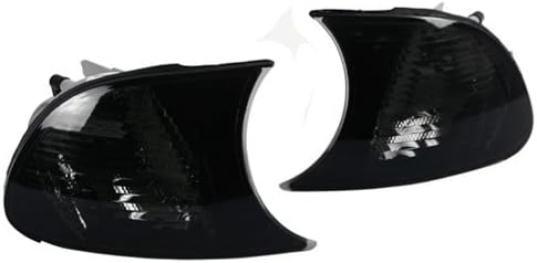 PROMOTORING For 99-01 BMW E46 3-Series 2DR Coupe/Convertible (323Ci 325Ci 328Ci 330Ci) Snap-in Type Euro Corner Lights - Crystal Smoke (1999 2000 2001)