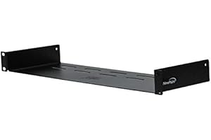 NavePoint Universal Rack Tray Vented Shelves 1U Black 6 Inches (150mm deep) No Lip
