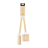 Premium Grade Lightning to 3.5mm Headphone Jack Audio Adapter Cord and 8-Pin Lightning Charger Port For iPhone 7/7 Plus, 6S/6S Plus, iPad Air (Gold)
