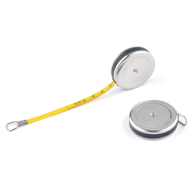WINTAPE Executive Diameter Pocket Tape Measure 2 m x 6 mm for Measuring Diameter in mm (Silver)