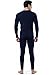 Comfort Fit Men's Microfiber Fleece Lined Thermal Top & Bottom Underwear Set, XXL, Black