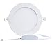 B-right 6W 4-inch Ultra-thin Round LED Panel Light, 400lm, 40W Incandescent Equivalent, 5000K Cool White, LED Recessed Ceiling Lights for Home, Office, Commercial Lighting