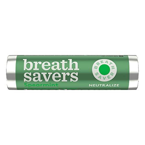 BREATH SAVERS Spearmint Sugar Free Breath Mints Rolls, 0.75 oz (24