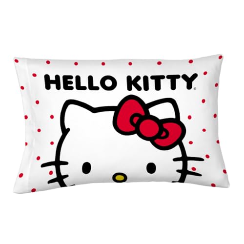 Hello Kitty Beauty Silky Satin Standard Pillowcase Cover 20x30 for Hair and Skin, (Official Licensed Product) by Franco