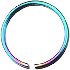QIGUANDZ Nose Rings Hoop Earrings Stainless Steel Seamless Septum Ear Helix Piercing Jewelry