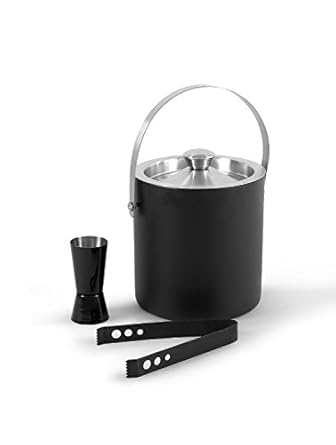 King International Stainless Steel Black Bar Set | Bar Tools Set of 3 Pieces