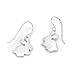 925 Sterling Silver Bunny Rabbit Dangle Hook Earrings