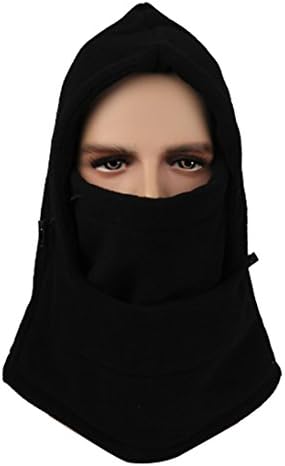 Balaclava Winter Ski Mask Double Layers Thicken Warm Face Mask for Winter Sports (black)