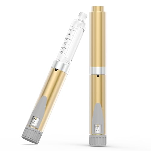 AMAINKI Reusable Insulin Pen for 2ml Cartridges, Accurate Dosing of 1-60 Units, Injector Compatible with Standard Cartridges, Portable Metal Body | Dosificación Precisa de ,Inyector Compatible con Cartuchos Estándar, Cuerpo Metálico Portátil