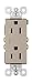 Legrand radiant 885TRNICC12 15 Amp Tamper Resistant Decorator Duplex Outlet, Side Wire or Push Wire, Nickel (1 Count)