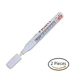 2× Universal Waterproof Permanent Paint Marker Pen Car Tyre Tire Tread Rubber Metal (White)
