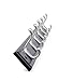 BirdRock Home Oval Hook Coat and Hat Rack | 6 Hooks | Wall Mount | Black Finish | Satin Nickel Hooks