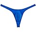 JAXU Men's Elastic Thong Spandex T-Back Underwear Blue XL