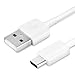 OEM Adaptive Fast Charger for Samsung Galaxy Tab A 8.0 (2017) 15W with certified USB Type-C Data and Charging Cable. (WHITE/3.3FT/1M Cable)