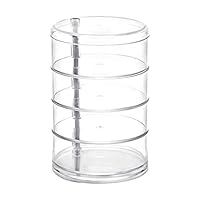 Poooyun-Life-收纳盒 Cosmetic Jewelry Box Creative Four-Layer Transparent Circular Rotating Case Desktop Storage Container