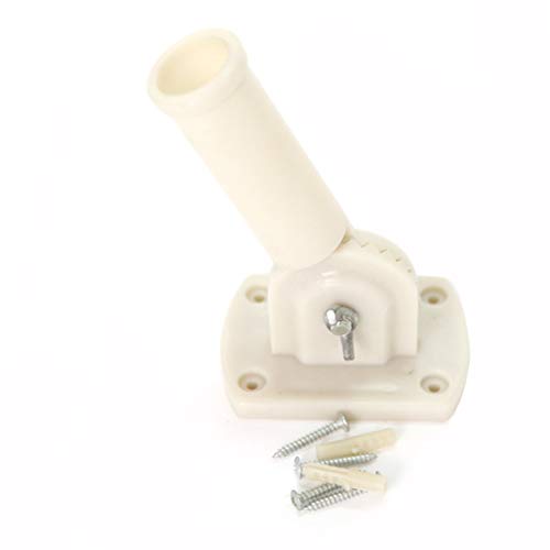 Flagpole Wall Mount Adjustable Plastic Holder Bracket Flag Pole Windsock Base with Screws for Flags Base
