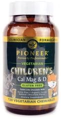 Pioneer - Children's Cal Mag &amp; D Vegetarian Chocolate Flavor - 120 Chewables