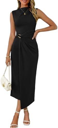 santiago metallic side tie one shoulder midi dress Petal & Pup + Santiago Metallic Side Tie One-Shoulder Midi Dress