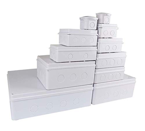 Electrical Junction Box, POWERTOOL IP55 Weatherproof Electrical Enclosure Project Instrument Case, Opening Hole Project Box (1Pcs - 200 x 155 x 80mm)