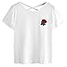 Women T Shirt, Bestpriceam Lady Rose Embroidery Drop Shoulder Tops (S, White 2)