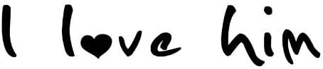 Gay Pride I Love Him Decor Temporary Tattoo - Cute Realistic LGBT Body Art Stickers for Men, Teens - Set of 2 Cool Removable Tattoos Prints, 2.5" x 0.75"