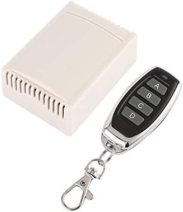 433MHz Universal Wireless Remote Control Switch AC 12V 4CH Receiver Module with 4-key Remote Controller for Security Alarm