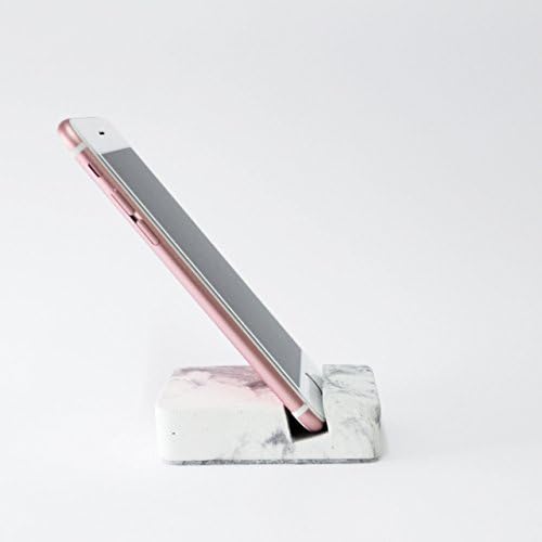 Natural white marble mobile Stand Holder for Mobile Phone Office Supplies Holder Collection Desktop Organizer