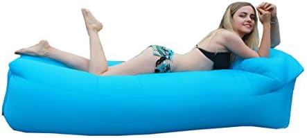 Inflatable Lounger Chair with portable carry bag for various uses (Blue lounger-C)
