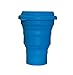 LevelOne Collapsible Travel Silicone Camping Cup BPA Free, 16 oz, Blue