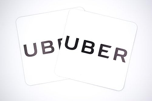 2 - Pack. 5" x 5" - Uber Brand Logo Style Car Magnet. Highly Durable; Weatherproof Car Magnet - Sign for Uber, Lyft, and Taxi Drivers - (Not A Sticker) Satisfaction Guranteed