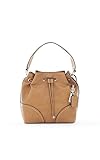 GUESS Women's Juliana Drawstring Bucket Cognac Handbag