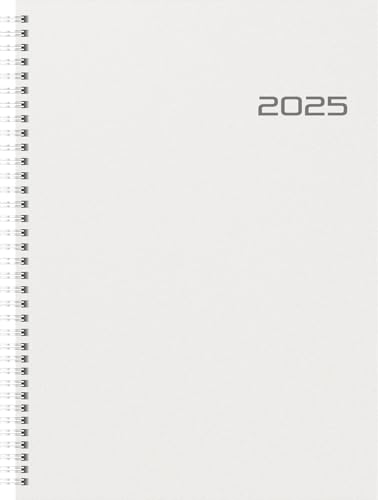 BRUNNEN Agenda 781 (2025), Planning Hebdomadaire, 2 pages = 1 semaine, format A4, 144 pages, couverture en polypropylène, transparent