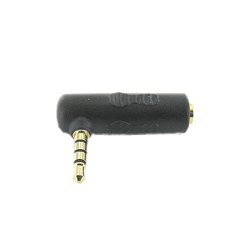 Valley Enterprises® 3.5mm Female to 3.5mm Male TRRS Right Angle Gold Headphone Adapter