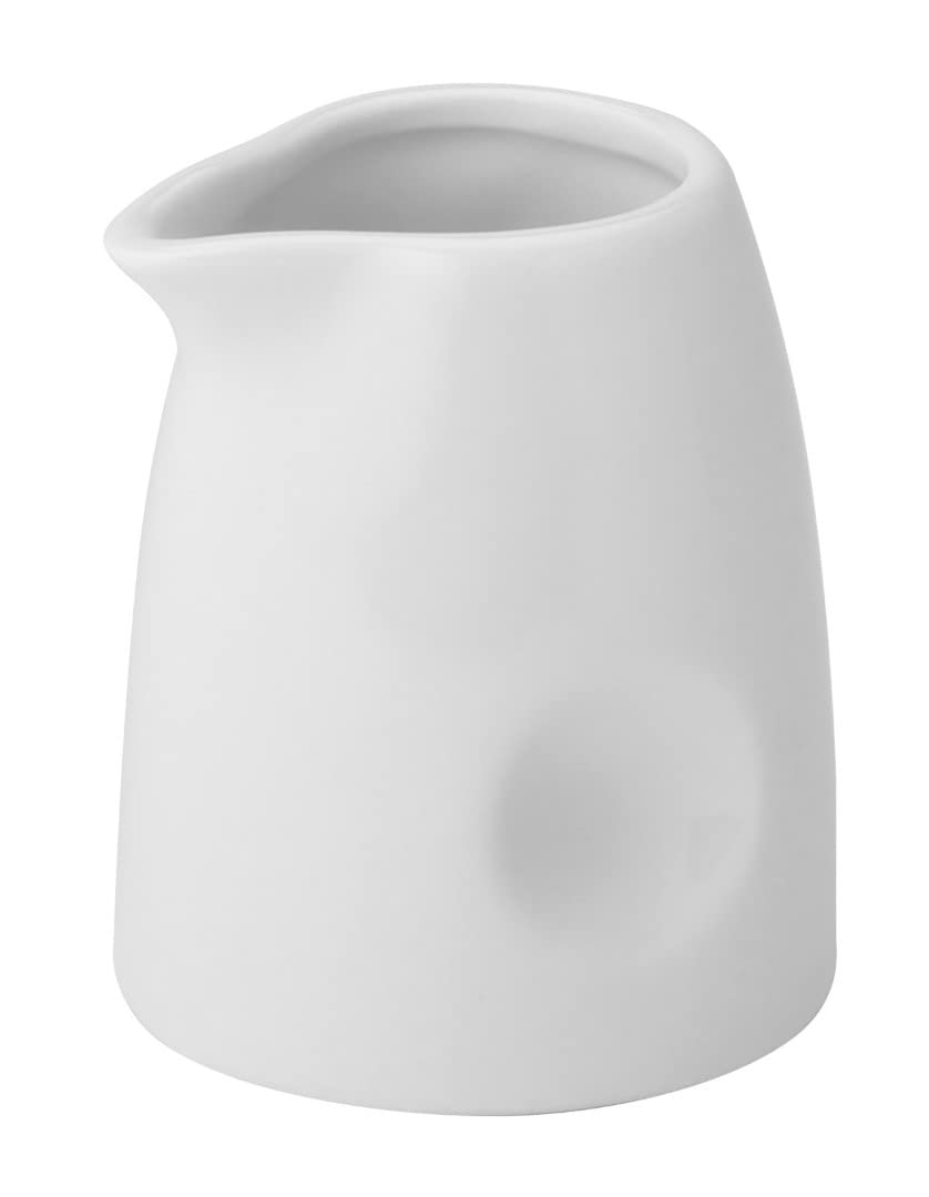 Utopia Anton White Pinched Milk Jug 2oz / 60ml - x6 - China Milk Tot, Creamer, Tea & Coffee Service