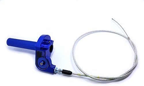 CNC Twister Throttle Assembly + Cable for Atomic Pitpro Pitster Pro SDG DHZ SSR Piranha Dirt Pit Bike Motorcycle (Blue)