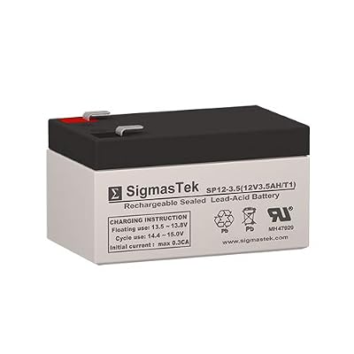 SigmasTek SP12-3.5 - 12V 3.5AH F1 SLA Battery - Compatible with BP3.6-12-F2, HR4-12, BP3-12-F2, BE350R, BE350G, BE350U, BE350ES, BE350C, RBC47, RBC35