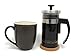 Brillante Small French Press Coffee Maker with 12 Ounce Glass Beaker - Single Serve Cafetiere and Tea Maker BR-CP1-350