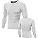 NELEUS Men's Dry Fit Running Compression Shirts 3 Pack,5021,White,US XL,EU 2XL
