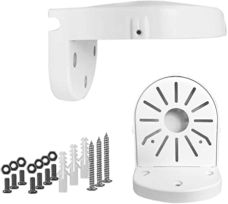 ANCLLO Universal Wall Mount Bracket for Dome Camera Junction Box ABS Indoor Outdoor Wall Mount L-Type Bracket