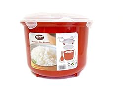 Microwave Rice Steamer Cooker BPA Free 2.6L Red