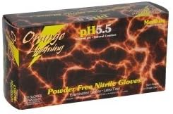 Atlantic Safety Products (BLGOR-XL) Orange Lightning Orange Nitrile Gloves, XLarge by Atlantic Safety Products