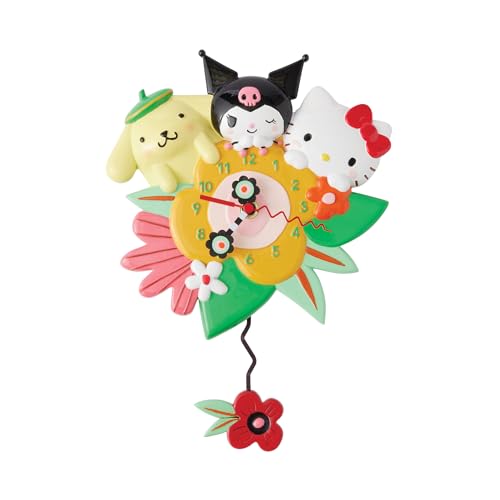 Enesco Horloge Murale en résine, Multicolore, 20 cm